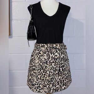 Y2K Leopard Mini Skirt 🐆🤎
